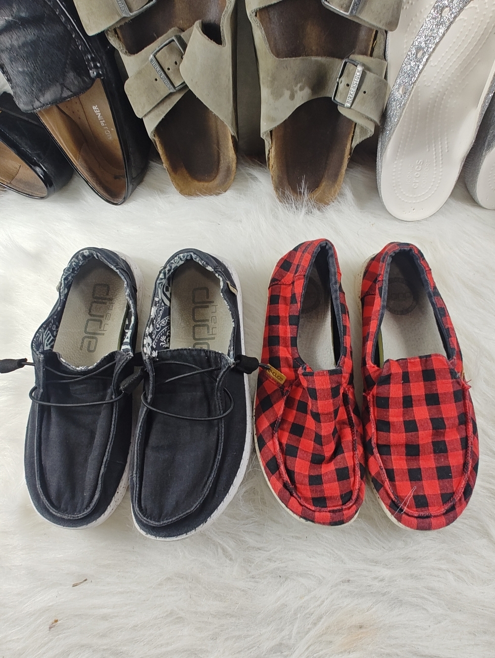 Hey Dude Misty + Hey Dude Wendy Black Odyssey 2-Pair  Bundle Women’s Size 6